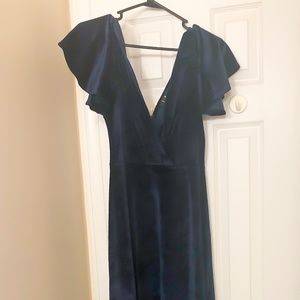 Lulu’s Velvet Navy Blue Dress